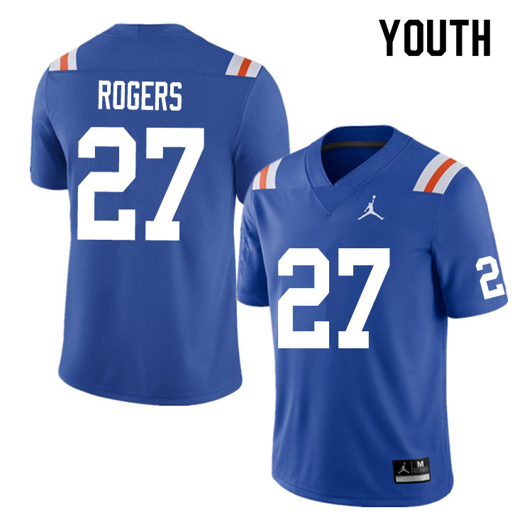 Youth #27 Jahari Rogers Florida Gators College Football Jerseys Sale-Throwback - Click Image to Close